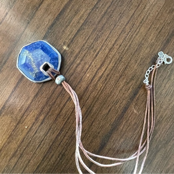 Silpada Reversible blue lapis and turquoise pendant necklace - Picture 2 of 2